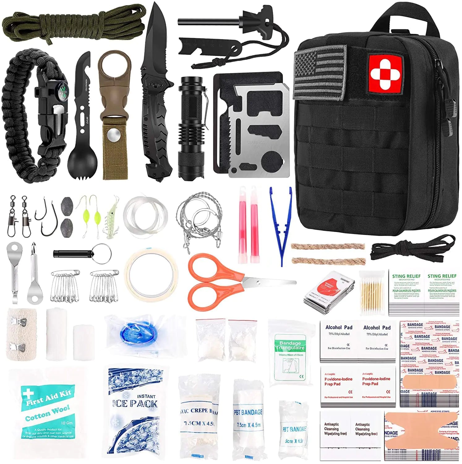 🎯: 216-Piece Professional Survival Kit - Complete Emergency Gear with MOLLE Tactical Pouch