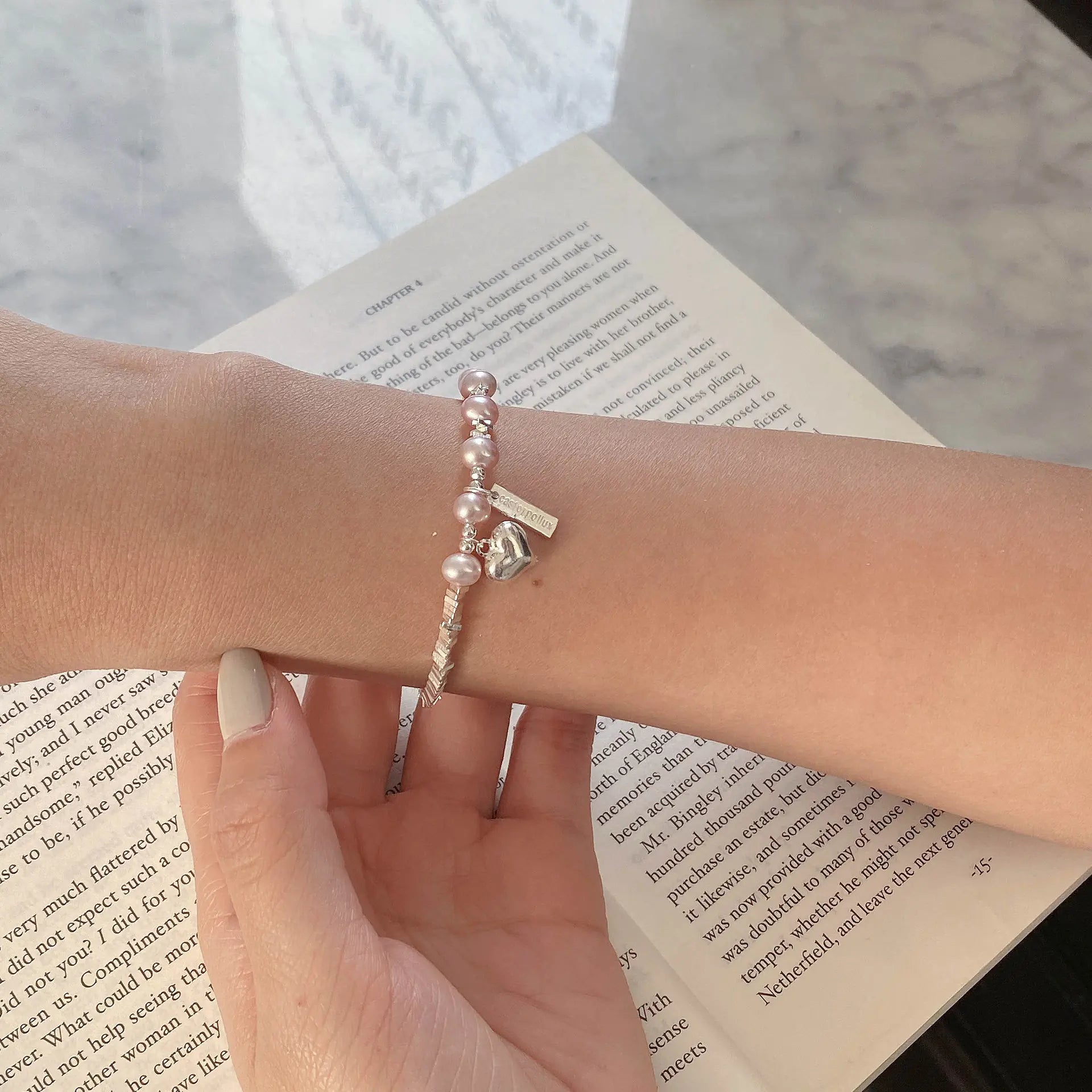 📿: Korean Style Girl Silver Pearl Bracelet - Elegant Youth Fashion Jewelry