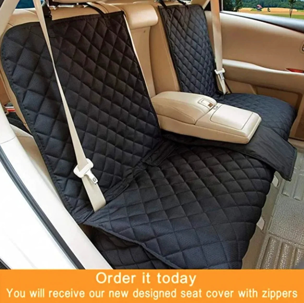 🚗: Pet Travel Rear Seat Cushion with Dog Toilet