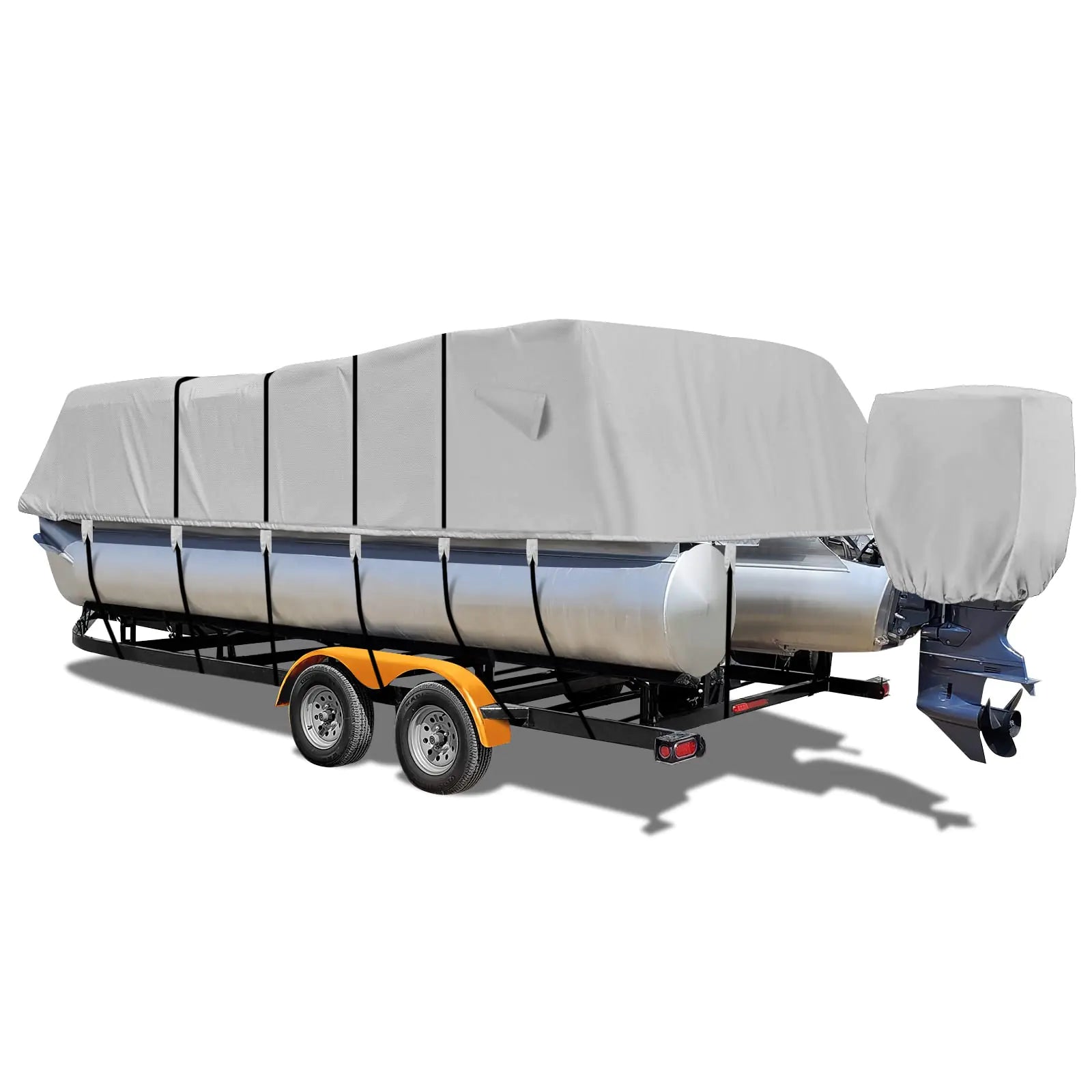 ⛵: Fuprosico 1200D Pontoon Cover 17-20ft - Heavy Duty Waterproof with Motor Cover