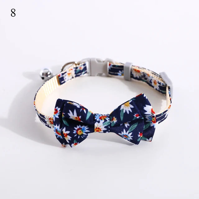 🎀: Plaid Print Pet Bow Tie Collar - Dapper Style Accessory