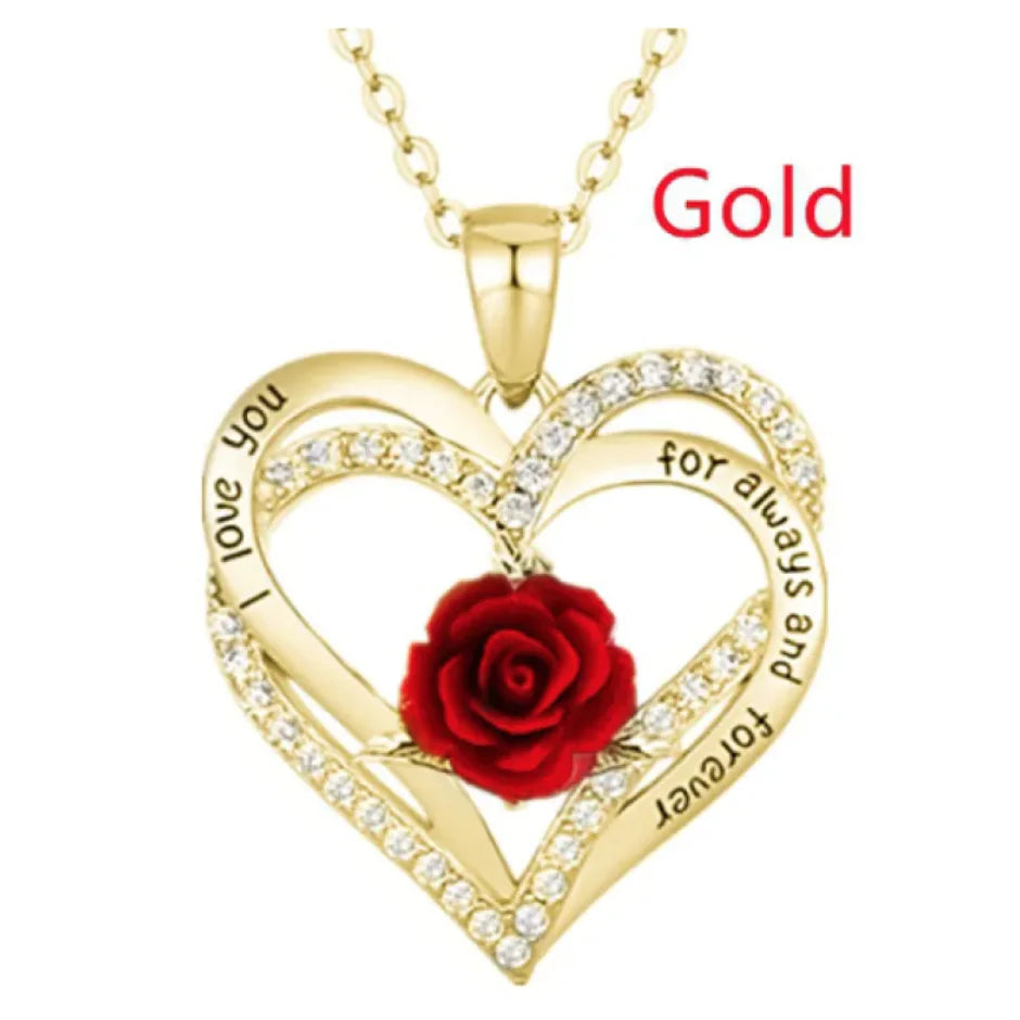 🌹: Preserved Rose Jewelry Box Necklace