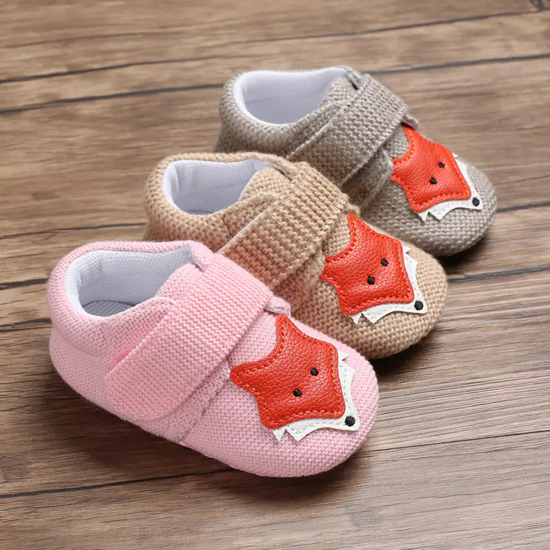 👶: Soft Sole Cartoon Baby Shoes for 0-1 Year Olds