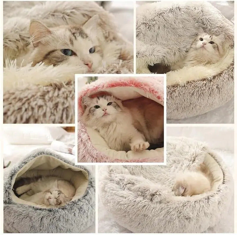 🐱: Plush Round Cat Bed - Luxurious Circular Comfort Haven