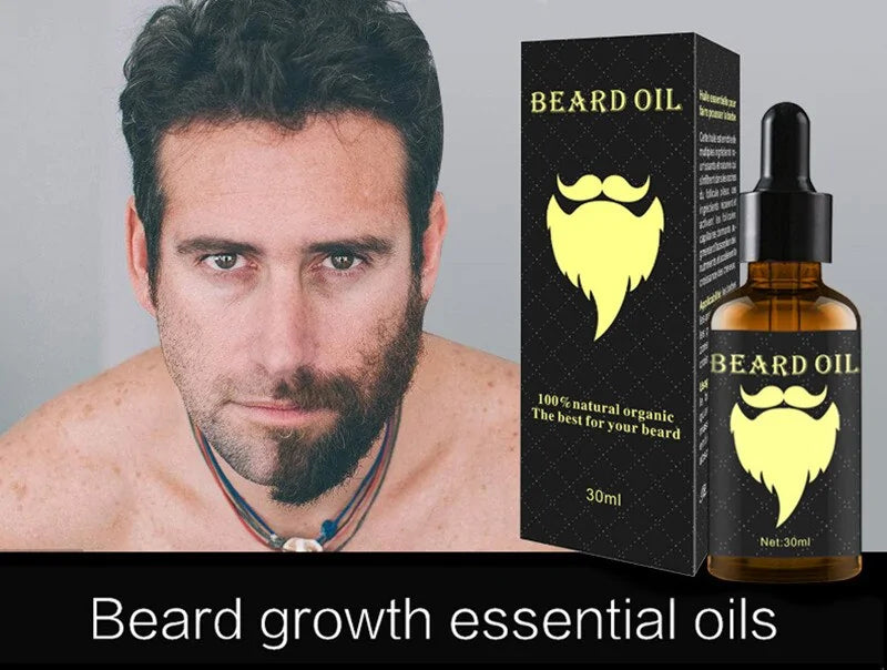 🧔: Beard Hair Essential Oil - Premium Nourishing Treatment