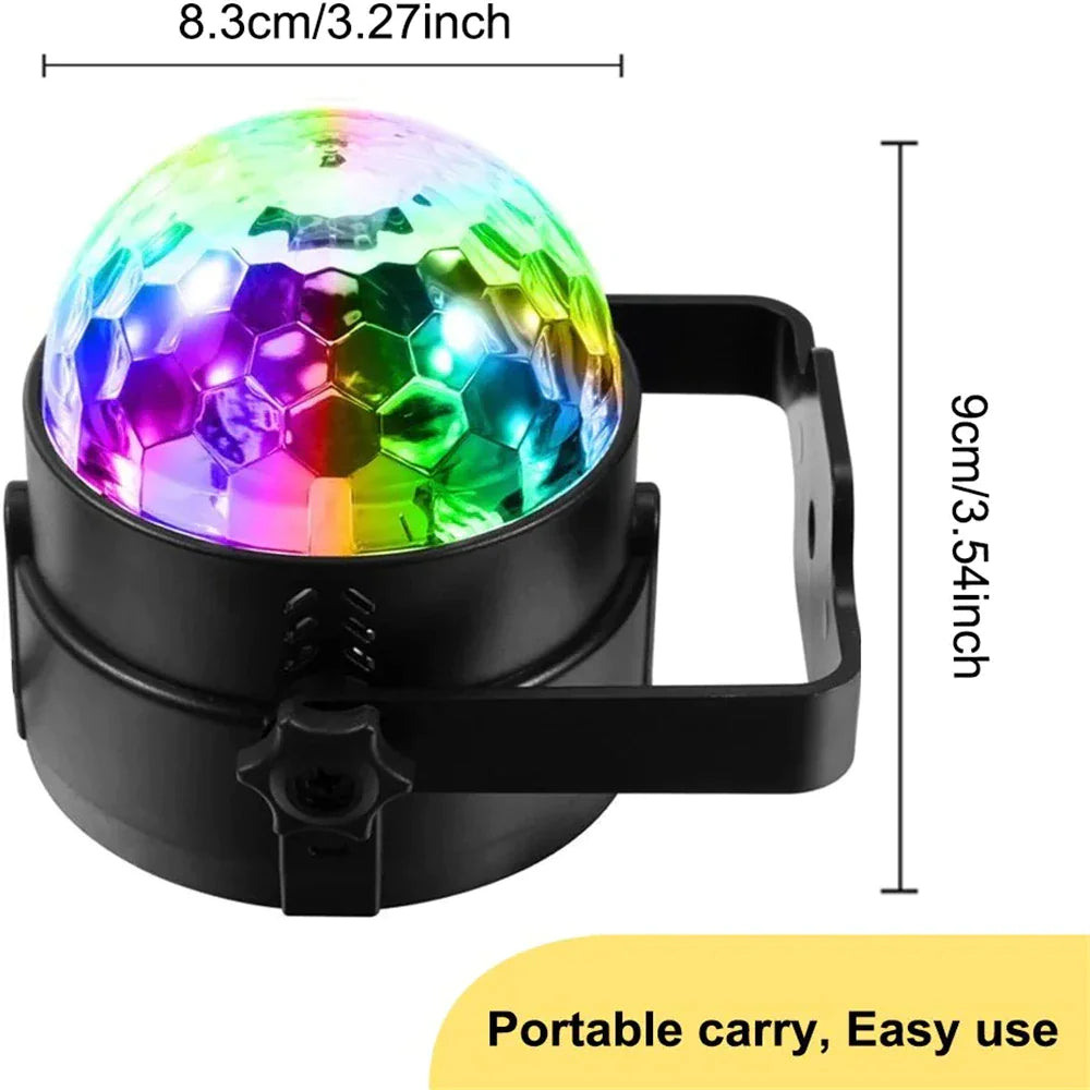 🕺: Disco Party Lights Strobe LED DJ Ball - Sound Activated Dance Lamp