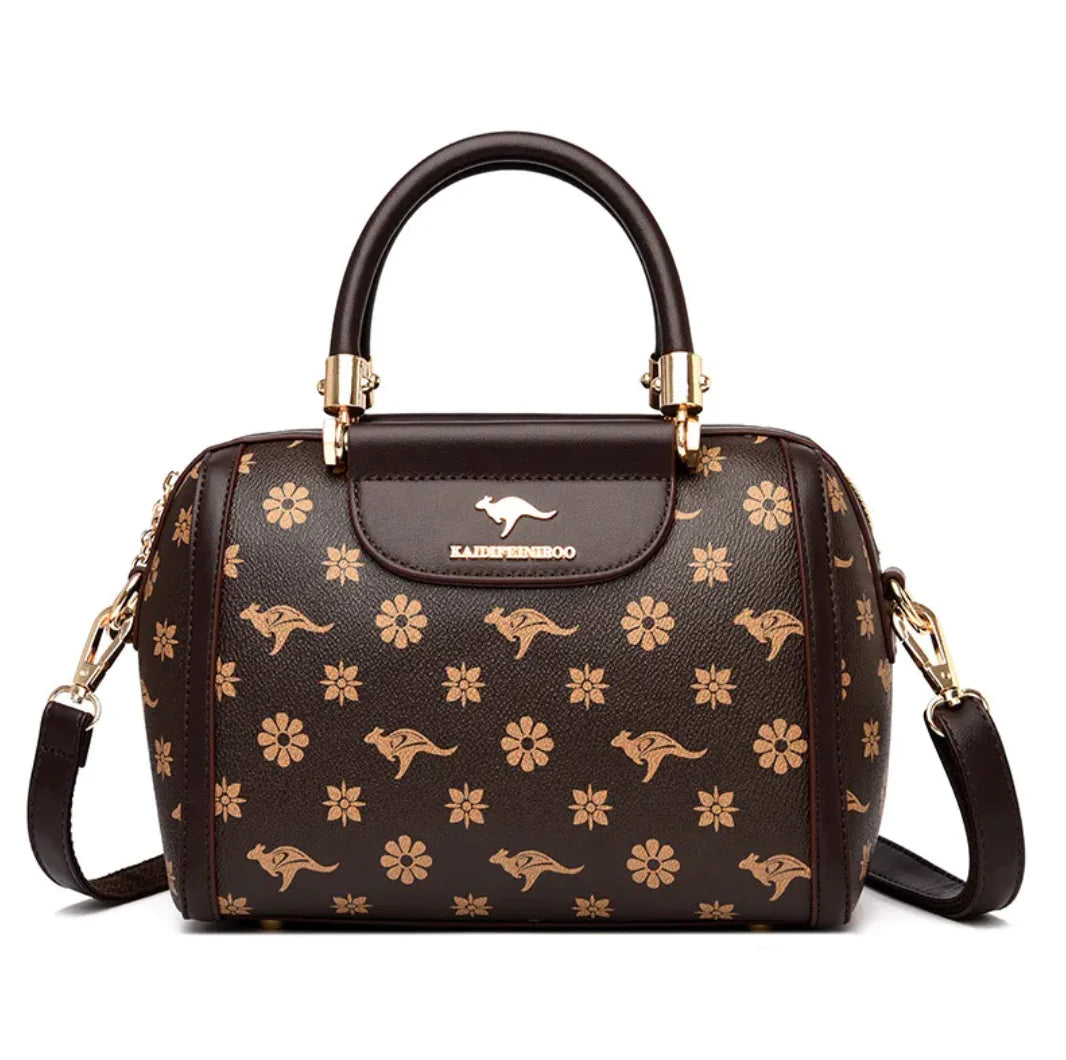 👜: Printed Fashion Shoulder Bag - Eye-Catching European Retro Style