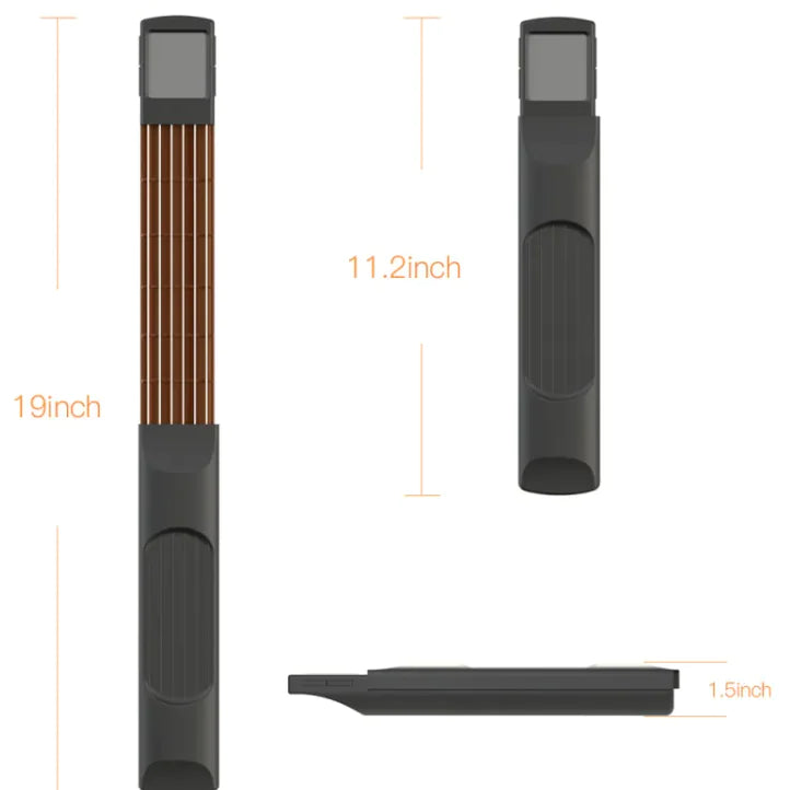 🎸: Travel Chord Trainer Guitar - Portable Pocket Guitar Chord Simulator with Screen