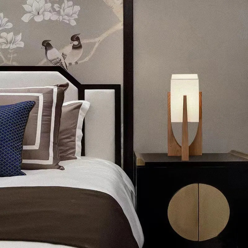 🛏️: Bedroom Bedside Wooden Decorative Table Lamp - Elegant Nightstand Lighting