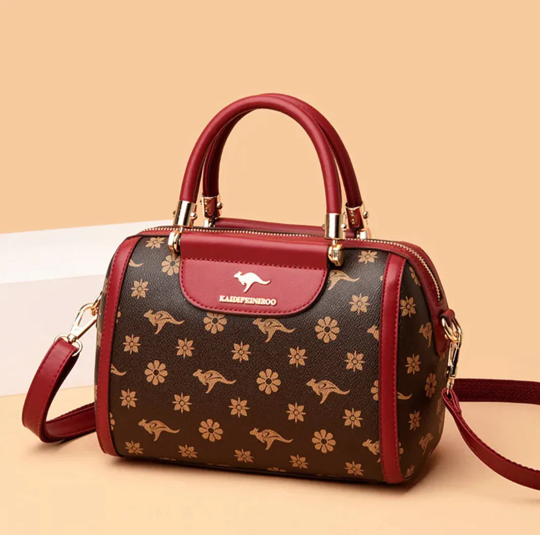 👜: Printed Fashion Shoulder Bag - Eye-Catching European Retro Style