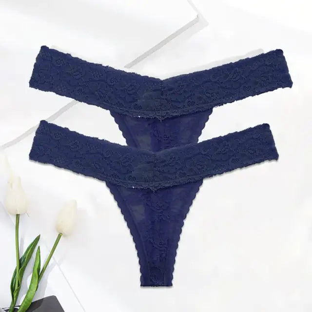🌙: Premium Lace Thong Panties - Elegant Intimate Comfort Collection