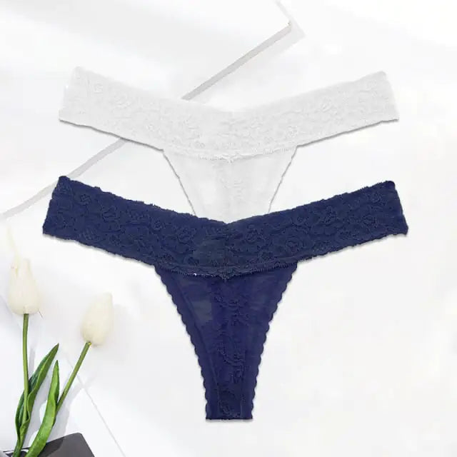 🌙: Premium Lace Thong Panties - Elegant Intimate Comfort Collection