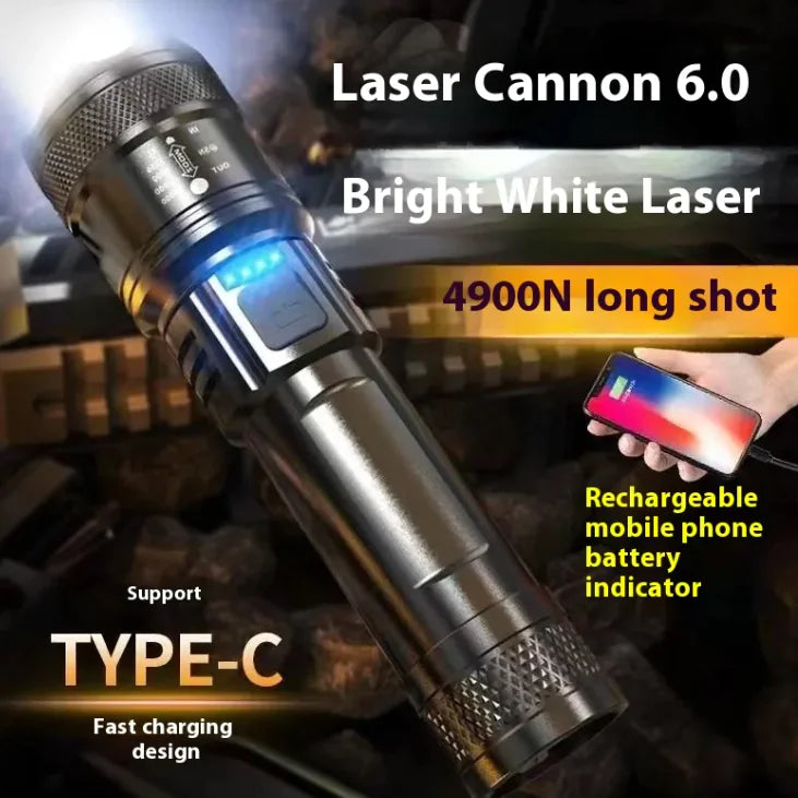 🔦: Portable Rechargeable Searchlight - 2200LM High-Power LED with 500M Range