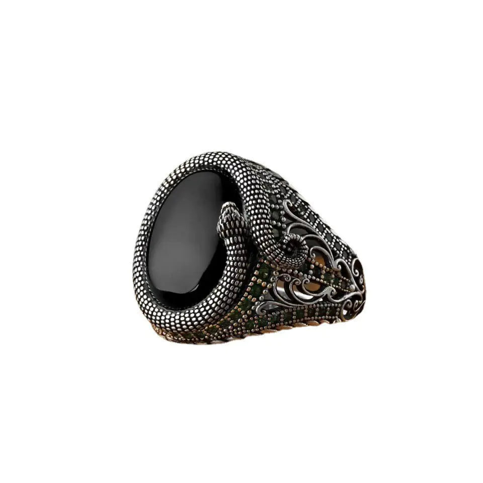 💎: Adjustable Snake Ring - Hollow Carved Serpent Design Statement Jewelry