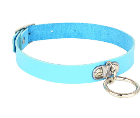 🖤: PU Leather Gothic Choker with Chain - Edgy Fashion Statement