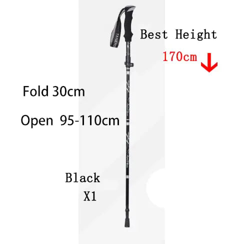 🥾: Outdoor Folding Trekking Pole - Portable Camping Walking Hiking Stick