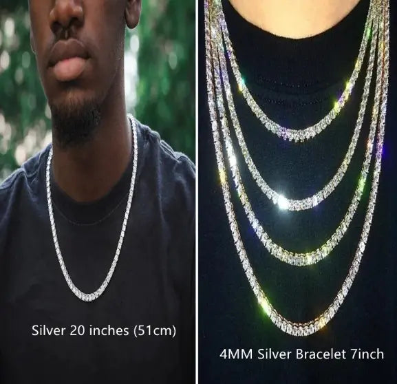 💎: Iced Out Bracelet Necklace