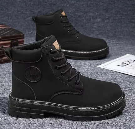 🇬🇧: Men's British Style Short Leather Boots - Premium Leisure Footwear