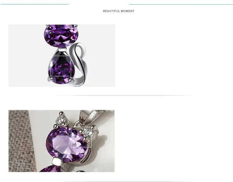 💎: 925 Sterling Silver Cat Pendant Necklace - Adorable Feline Charm Jewelry