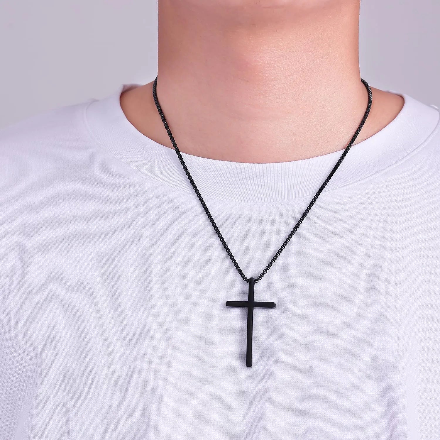 ✝️: Fiusem Cross Necklace for Men