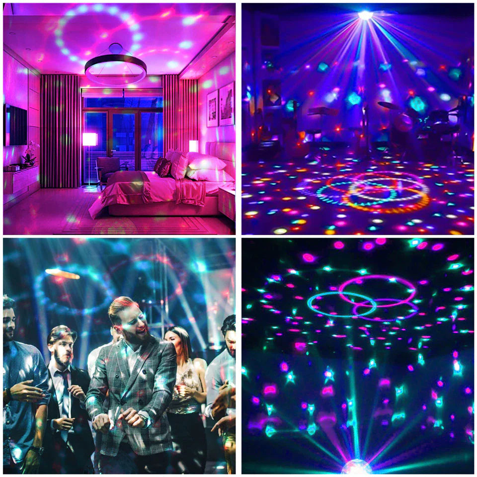 🕺: Disco Party Lights Strobe LED DJ Ball - Sound Activated Dance Lamp