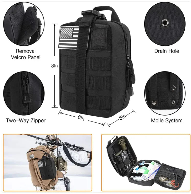 🎯: 216-Piece Professional Survival Kit - Complete Emergency Gear with MOLLE Tactical Pouch