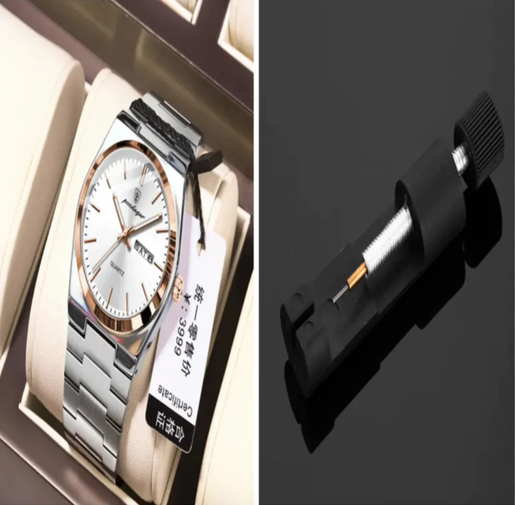 ⌚: Ultra-Thin Waterproof Men's Quartz Watch - 5mm Slim Profile 50M Resistant