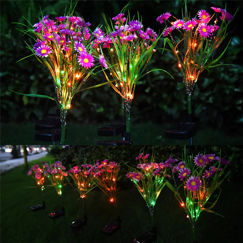 🌸: Solar Garden Lights LED Flower Stake - Waterproof Outdoor Patio Decor