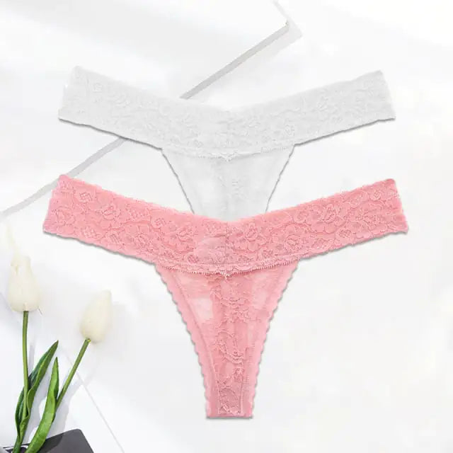 🌙: Premium Lace Thong Panties - Elegant Intimate Comfort Collection