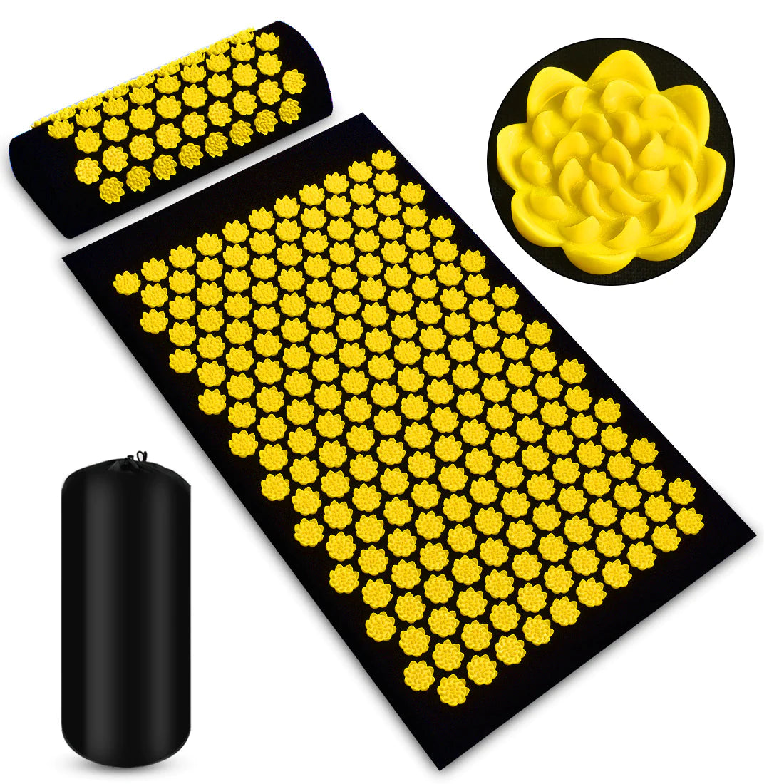 🌸: Acupressure Massage Mat and Pillow Set - Kuznetsov Applicator Therapy