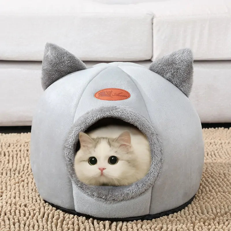 🏠: Pet Nest with Inside Cushion - Cozy Cave-Style Comfort
