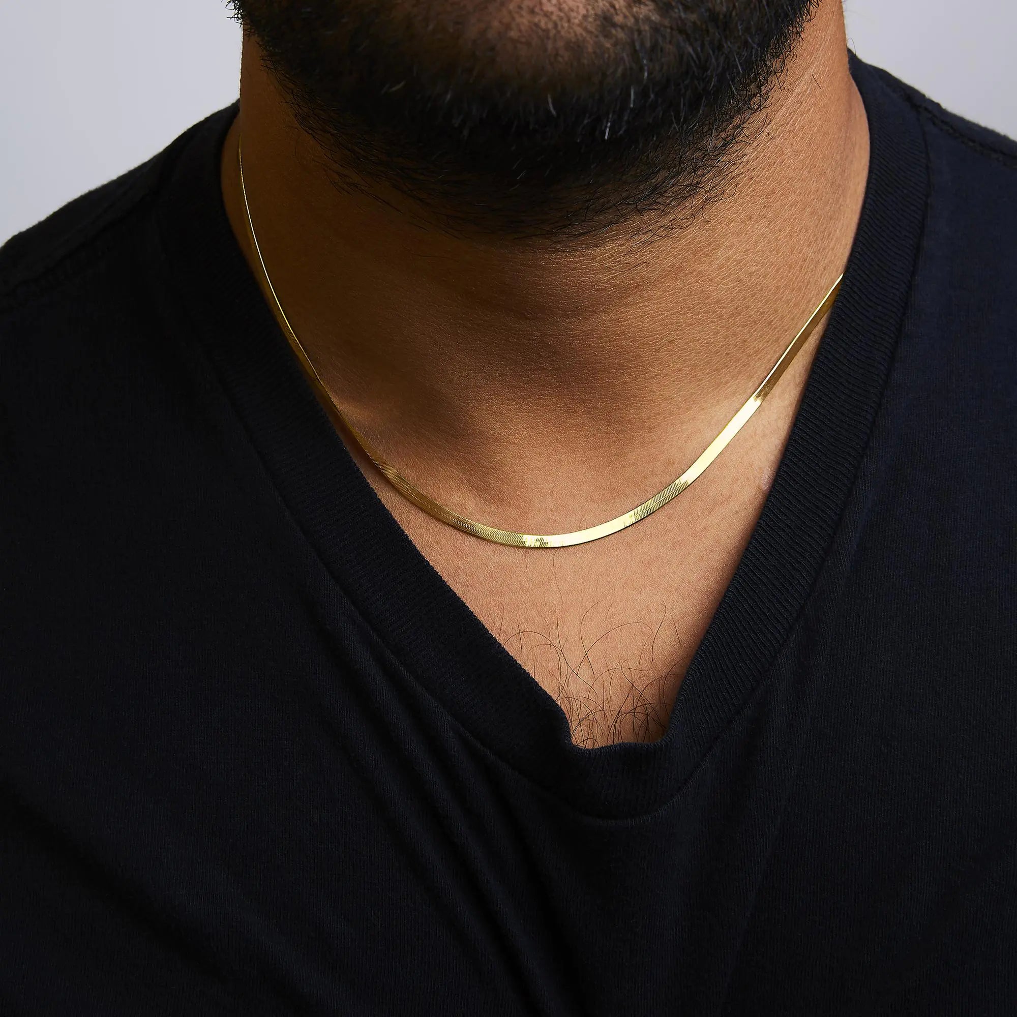 🏆: Unisex Solid 14K Gold 2.8mm Imperial Herringbone Chain