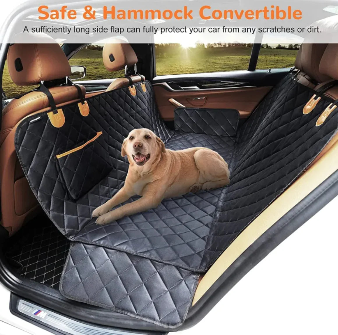 🚗: Pet Travel Rear Seat Cushion with Dog Toilet