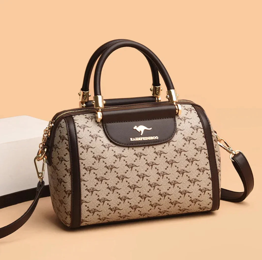 👜: Printed Fashion Shoulder Bag - Eye-Catching European Retro Style