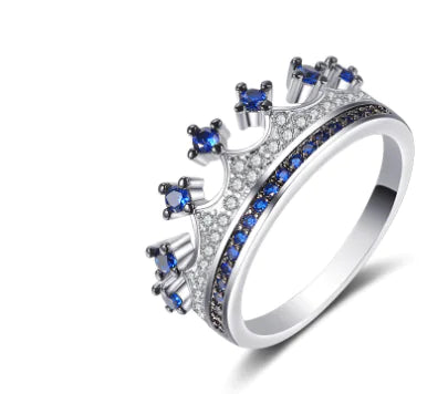 💎: Two-Tone Heart Shaped Zircon Ring - Romantic Dual-Color Jewelry