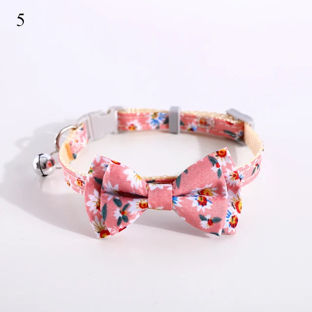 🎀: Plaid Print Pet Bow Tie Collar - Dapper Style Accessory