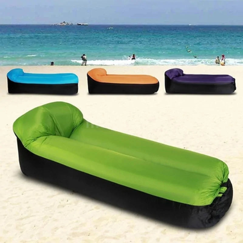 🏖️: Beach Lounge Inflatable Bag - Portable Comfort for Outdoor Relaxation