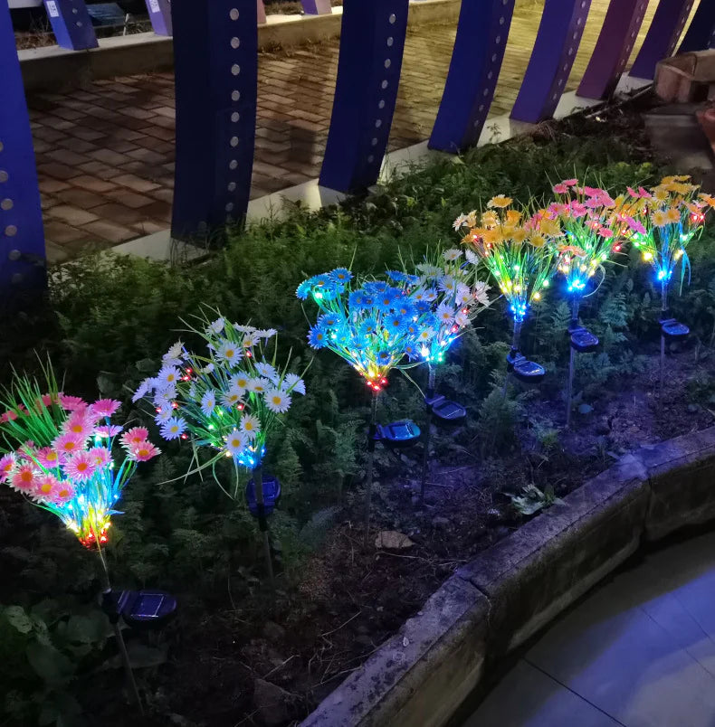 🌸: Solar Garden Lights LED Flower Stake - Waterproof Outdoor Patio Decor
