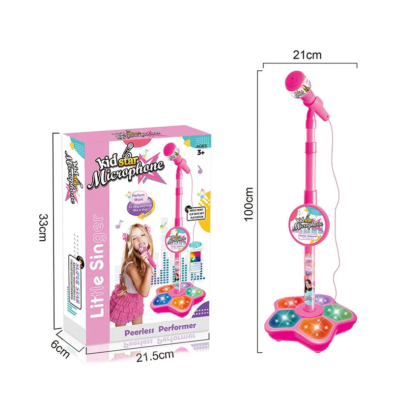 🎤: Kids Microphone with Stand - Interactive Musical Toy for Ages 4-6