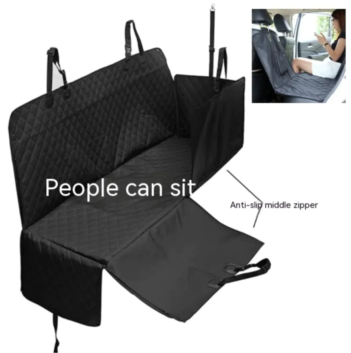 🚗: Pet Travel Rear Seat Cushion with Dog Toilet