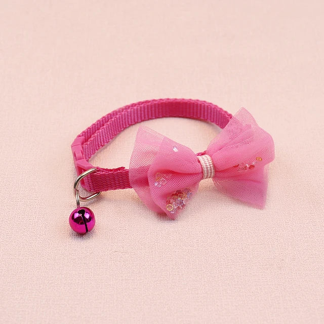 🎀: Plaid Print Pet Bow Tie Collar - Dapper Style Accessory