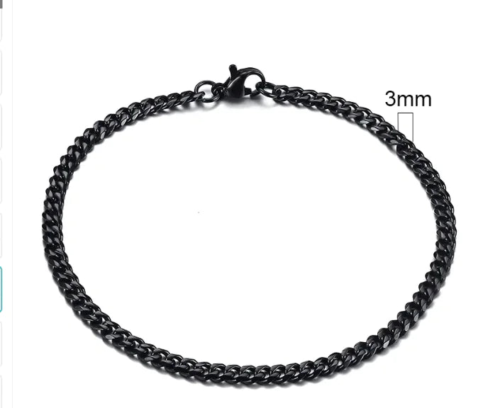 ⛓️: Stainless Steel Gold Plated Cuban Chain Bracelet for Men