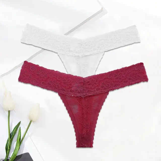 🌙: Premium Lace Thong Panties - Elegant Intimate Comfort Collection