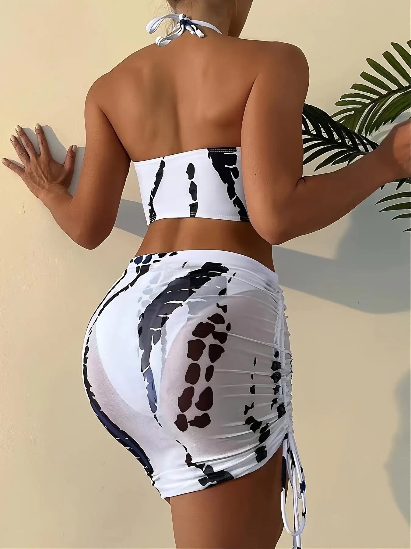 🌈: Ring-Linked Halter Tie Dye Bikini - Bohemian Two-Piece Swimwear