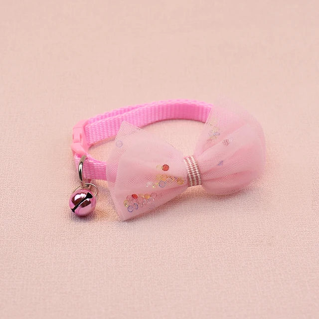 🎀: Plaid Print Pet Bow Tie Collar - Dapper Style Accessory