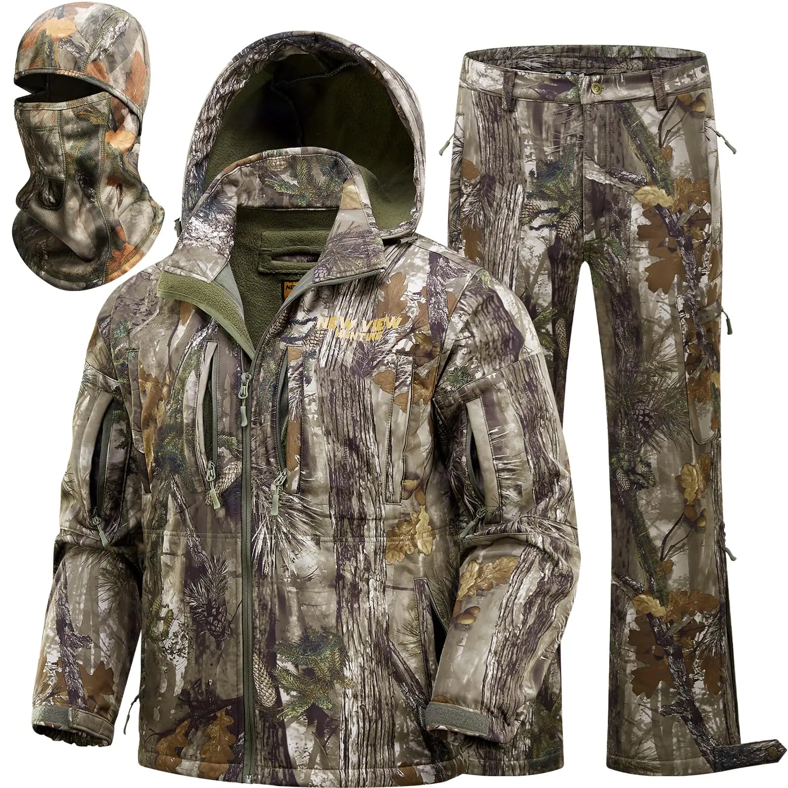 🏹: NEW VIEW Winter Hunting Clothes - Fleece Lined Camo Jacket & Pants