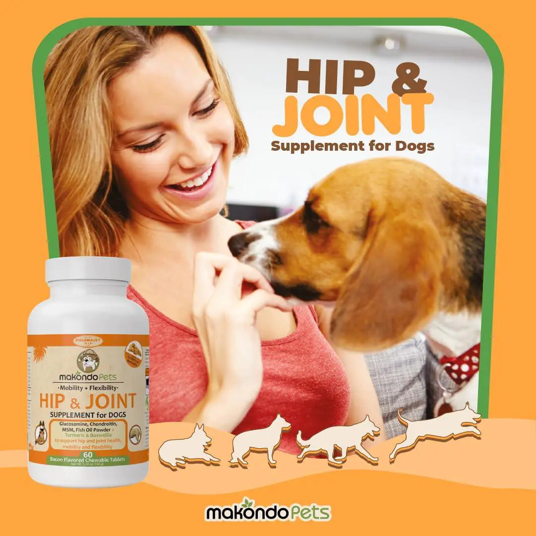 🦴: Dog Hip & Joint Supplement - Glucosamine Chondroitin MSM Turmeric