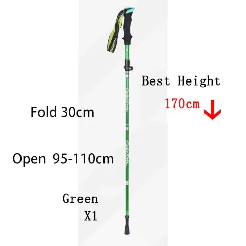🥾: Outdoor Folding Trekking Pole - Portable Camping Walking Hiking Stick
