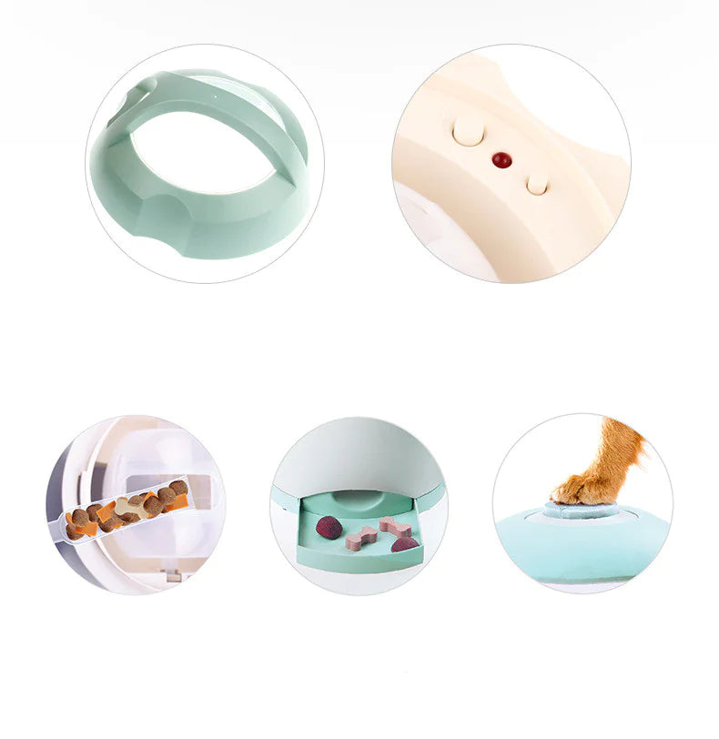 🔘: Button Push Dog Feeder - Easy-Press Automatic Feeding System