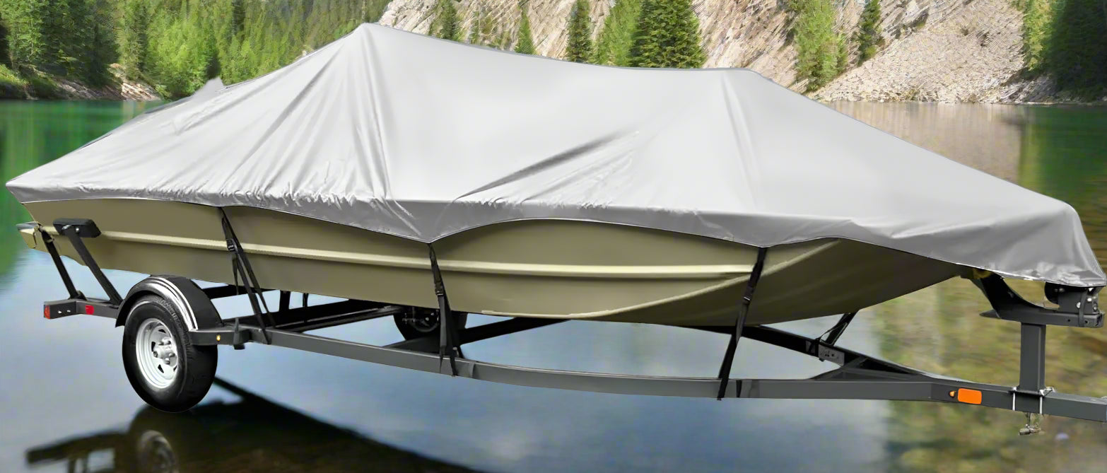 ⛵: Mionovity Boat Cover 17-19ft - 800D Canvas Waterproof with Motor Cover